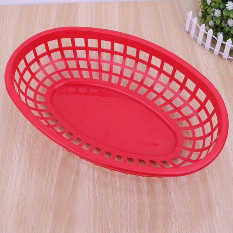 FEOOWV Retro Style Fast Food Basket (12Pk) and Checkered Deli Liner (100 Pk) Combo. Fast Food Basket Are Dishwasher Safe. Disposable Deli Paper Squares for Easy Cleanup (Red) - Image 3